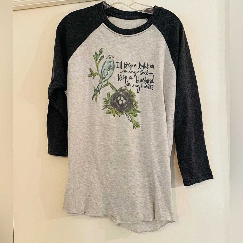 Baxter & Me Bird Long Sleeve Shirt Bird with Eggs in Nest